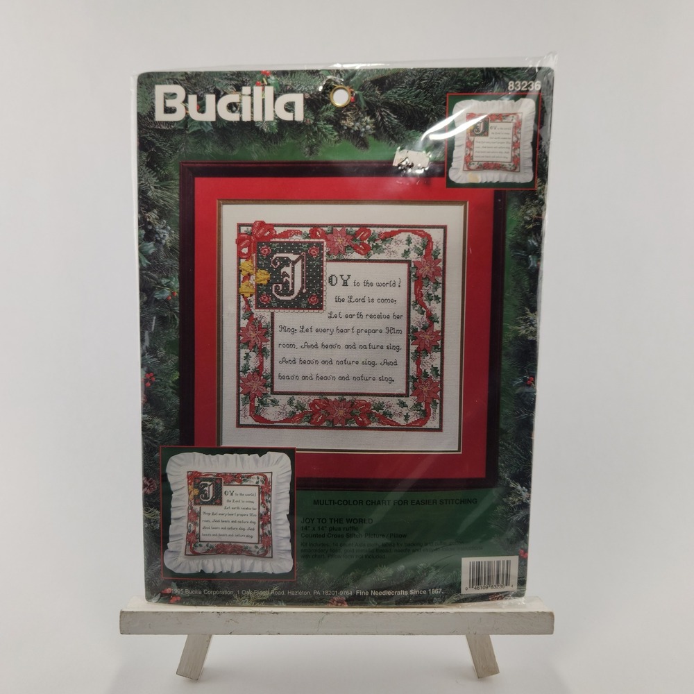 Bucilla Joy to the World Counted Cross Stitch Kit 83236 Vintage 1995 Christmas